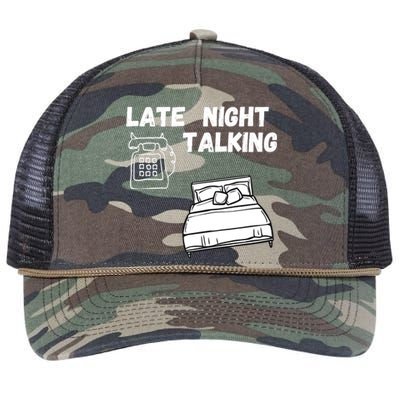 Late Night Talking Retro Rope Trucker Hat Cap