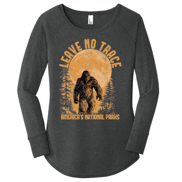 Leave No Trace America National Parks Funny Big Foot Women's Perfect Tri Tunic Long Sleeve Shirt