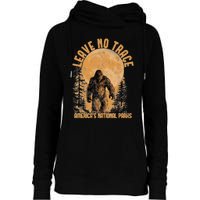 Leave No Trace America National Parks Funny Big Foot Womens Funnel Neck Pullover Hood