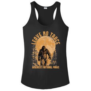 Leave No Trace America National Parks Funny Big Foot Ladies PosiCharge Competitor Racerback Tank