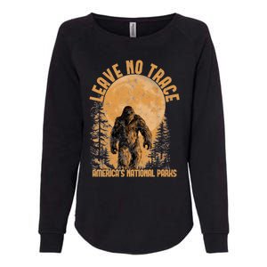 Leave No Trace America National Parks Funny Big Foot Womens California Wash Sweatshirt