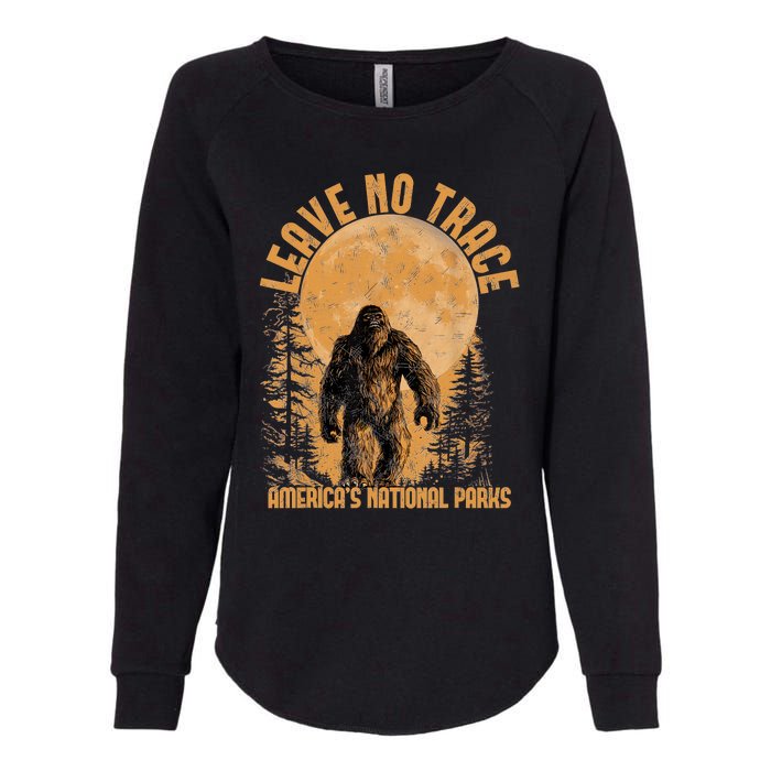 Leave No Trace America National Parks Funny Big Foot Womens California Wash Sweatshirt