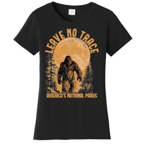 Leave No Trace America National Parks Funny Big Foot Women's T-Shirt