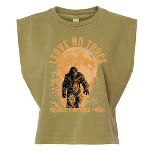 Leave No Trace America National Parks Funny Big Foot Garment-Dyed Women's Muscle Tee