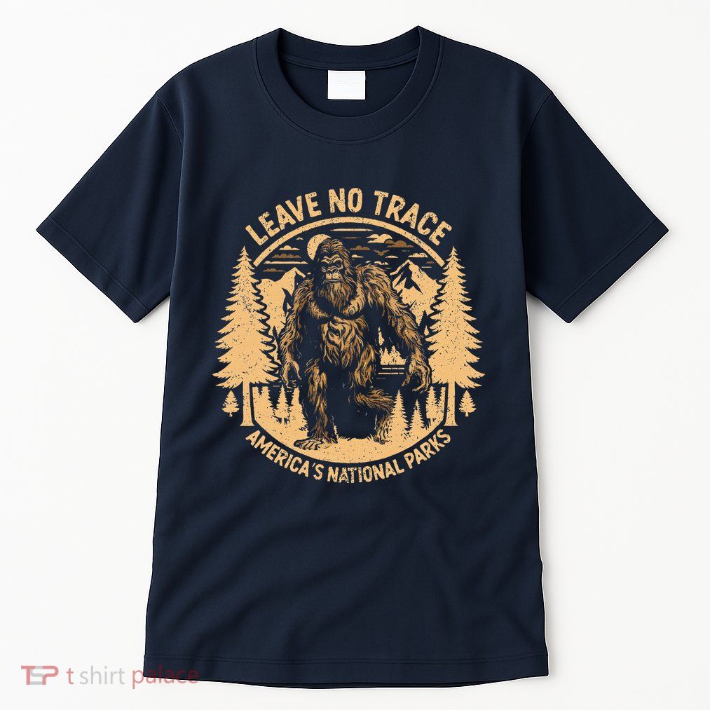 Leave No Trace Big Foot America National Parks Tall T-Shirt
