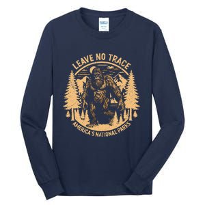 Leave No Trace Big Foot America National Parks Tall Long Sleeve T-Shirt