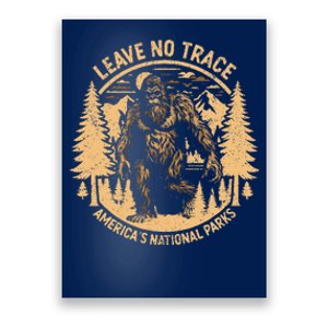 Leave No Trace Big Foot America National Parks Poster