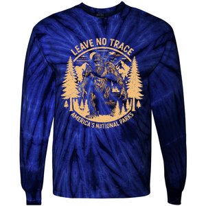 Leave No Trace Big Foot America National Parks Tie-Dye Long Sleeve Shirt