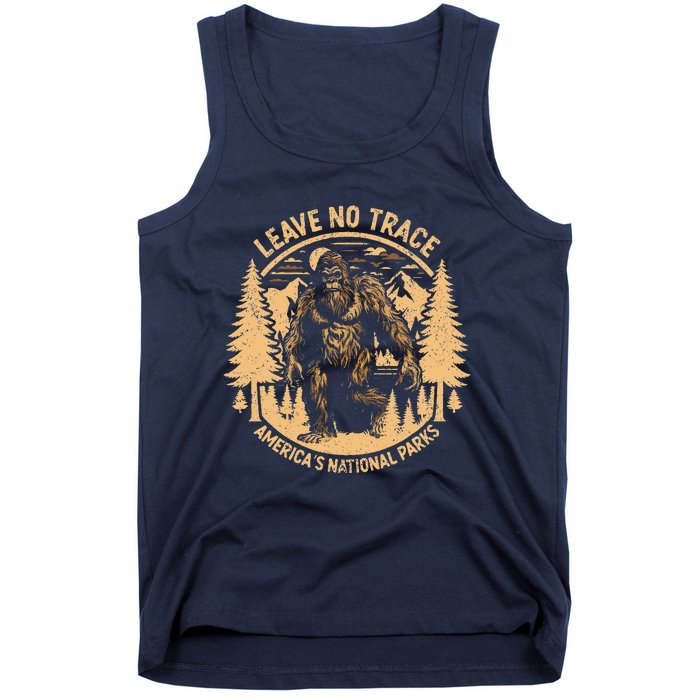 Leave No Trace Big Foot America National Parks Tank Top