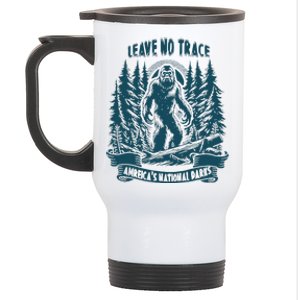 Leave No Trace America National Parks Funny Big Foot Stainless Steel Travel Mug