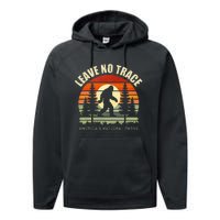 Leave No Trace Bigfoot Hiking And Camping Performance Fleece Hoodie