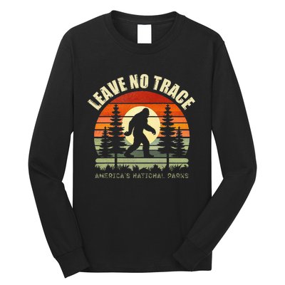 Leave No Trace Bigfoot Hiking And Camping Long Sleeve Shirt