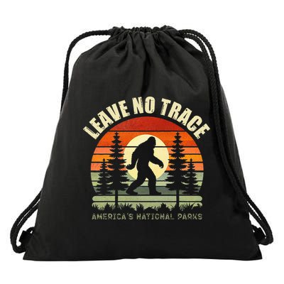 Leave No Trace Bigfoot Hiking And Camping Drawstring Bag