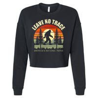 Leave No Trace Bigfoot Hiking And Camping Cropped Pullover Crew