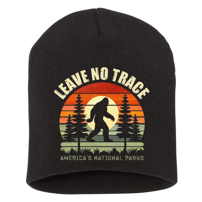 Leave No Trace Bigfoot Hiking And Camping Short Acrylic Beanie