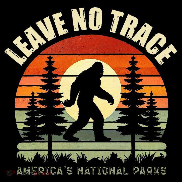 Leave No Trace Bigfoot Hiking And Camping Wool Snapback Cap