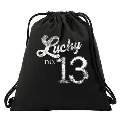Lucky Number Thirn Distressed What Is Your Lucky Number Drawstring Bag