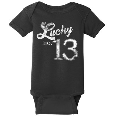 Lucky Number Thirn Distressed What Is Your Lucky Number Baby Bodysuit