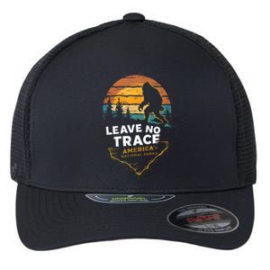 Leave No Trace America National Parks Funny Bigfoot Flexfit Unipanel Trucker Cap