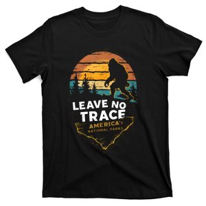 Leave No Trace America National Parks Funny Bigfoot T-Shirt