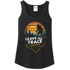 Leave No Trace America National Parks Funny Bigfoot Ladies Essential Tank