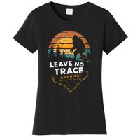 Leave No Trace America National Parks Funny Bigfoot Women's T-Shirt