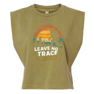 Leave No Trace America National Parks Funny Bigfoot Garment-Dyed Women's Muscle Tee