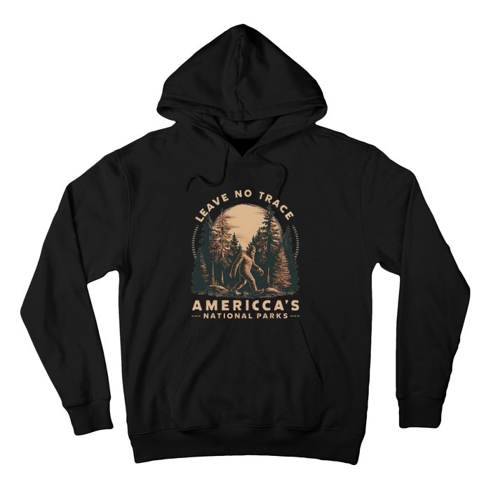 Leave No Trace America National Parks Funny Big Foot Hoodie