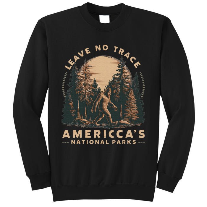 Leave No Trace America National Parks Funny Big Foot Sweatshirt