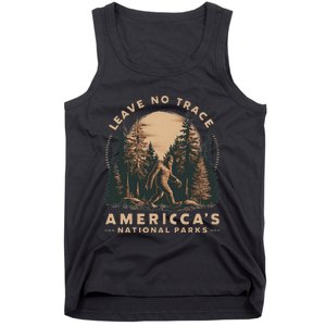 Leave No Trace America National Parks Funny Big Foot Tank Top