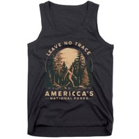 Leave No Trace America National Parks Funny Big Foot Tank Top