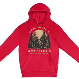 Leave No Trace America National Parks Funny Big Foot Premium Pullover Hoodie