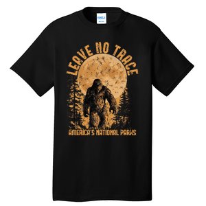 Leave No Trace America National Parks Funny Big Foot Tall T-Shirt