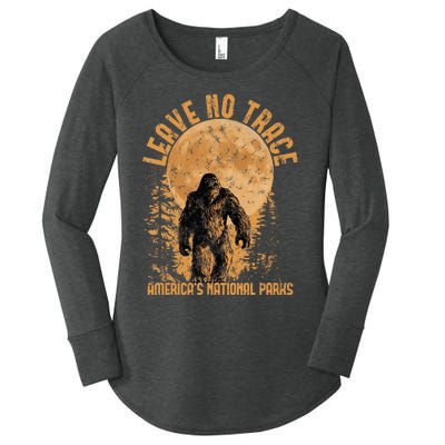 Leave No Trace America National Parks Funny Big Foot Women's Perfect Tri Tunic Long Sleeve Shirt