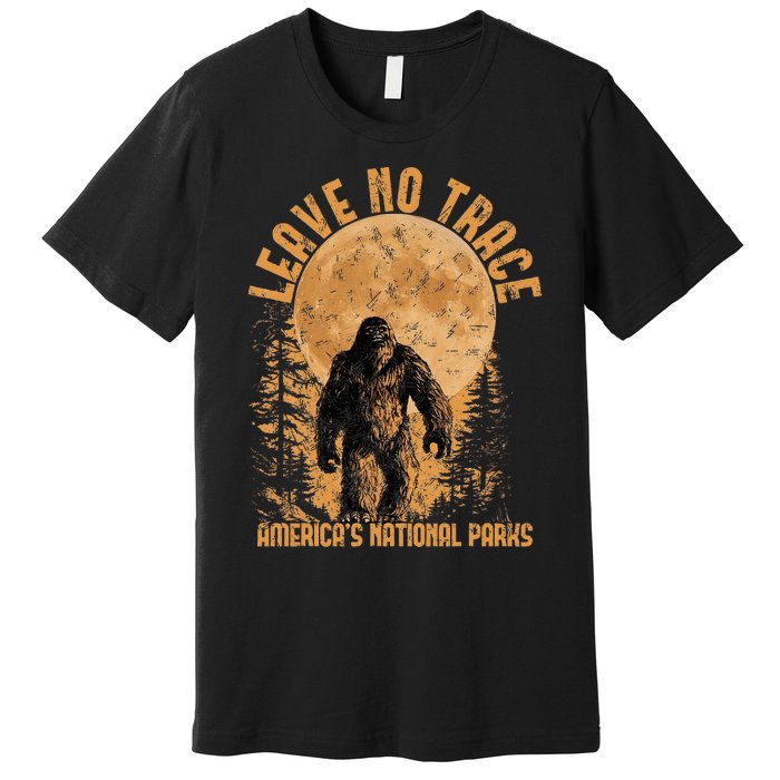 Leave No Trace America National Parks Funny Big Foot Premium T-Shirt