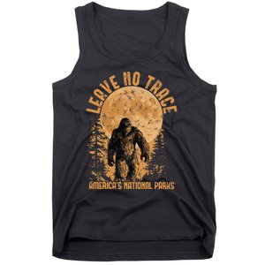 Leave No Trace America National Parks Funny Big Foot Tank Top