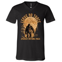 Leave No Trace America National Parks Funny Big Foot V-Neck T-Shirt