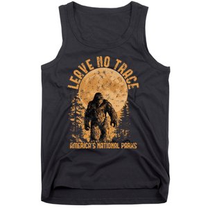 Leave No Trace America National Parks Funny Big Foot Tank Top