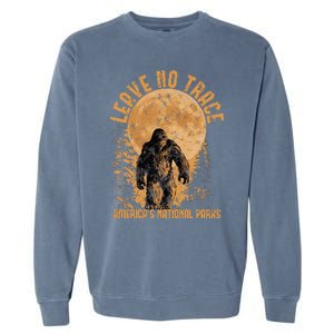 Leave No Trace America National Parks Funny Big Foot Garment-Dyed Sweatshirt