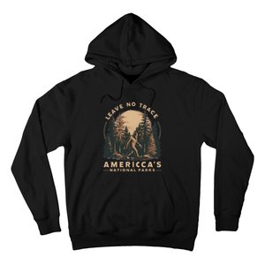 Leave No Trace America National Parks Funny Big Foot Hoodie