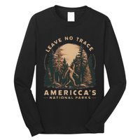 Leave No Trace America National Parks Funny Big Foot Long Sleeve Shirt