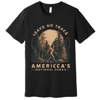 Leave No Trace America National Parks Funny Big Foot Premium T-Shirt