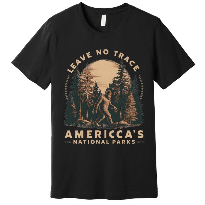 Leave No Trace America National Parks Funny Big Foot Premium T-Shirt