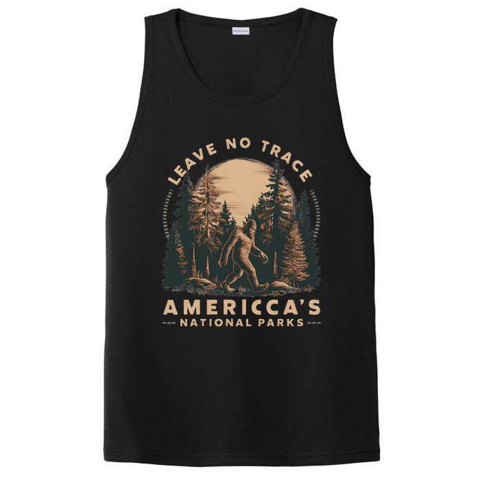 Leave No Trace America National Parks Funny Big Foot PosiCharge Competitor Tank