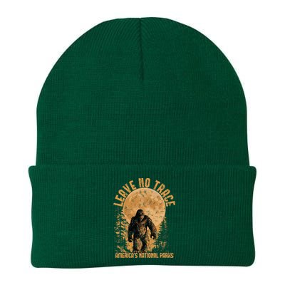 Leave No Trace America National Parks Funny Big Foot Knit Cap Winter Beanie