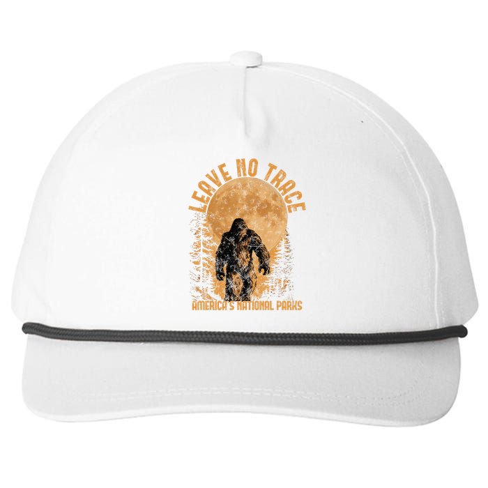 Leave No Trace America National Parks Funny Big Foot Snapback Five-Panel Rope Hat