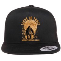 Leave No Trace America National Parks Funny Big Foot Flat Bill Trucker Hat