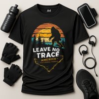 Leave No Trace AmericaS National Parks Funny Bigfoot Cooling Performance Crew T-Shirt