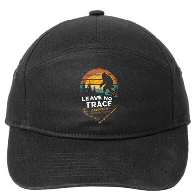 Leave No Trace AmericaS National Parks Funny Bigfoot 7-Panel Snapback Hat