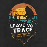 Leave No Trace AmericaS National Parks Funny Bigfoot Adult Drive Performance Visor